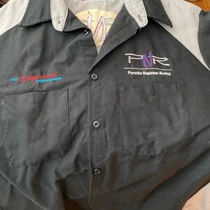 Porsche Napleton Racing Embroidered Black Mechanic Shirt XL